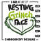 Resting Grinch Face Embroidery design, Grinch christmas Embroidery, Grinch design, Embroidery File, Instant download.jpg