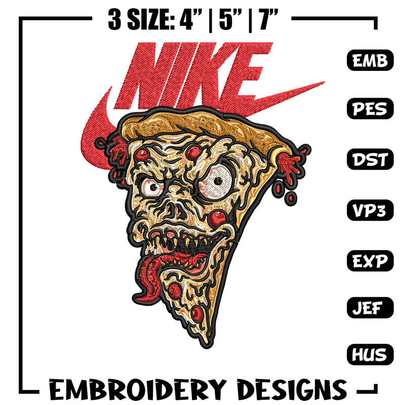Scary Monster Pizza Nike Embroidery design, Monster Pizza Embroidery, Nike design, Embroidery file, Instant download..jpg