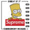 Simpson Supreme Embroidery design, Simpson Embroidery, cartoon design, Embroidery File, logo shirt, Instant download..jpg