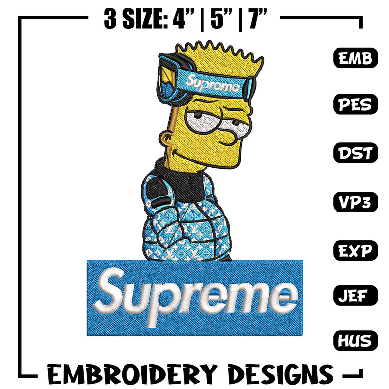 Simpson Supreme Embroidery design, Simpson Supreme Embroidery, cartoon design, Embroidery File, Instant download..jpg