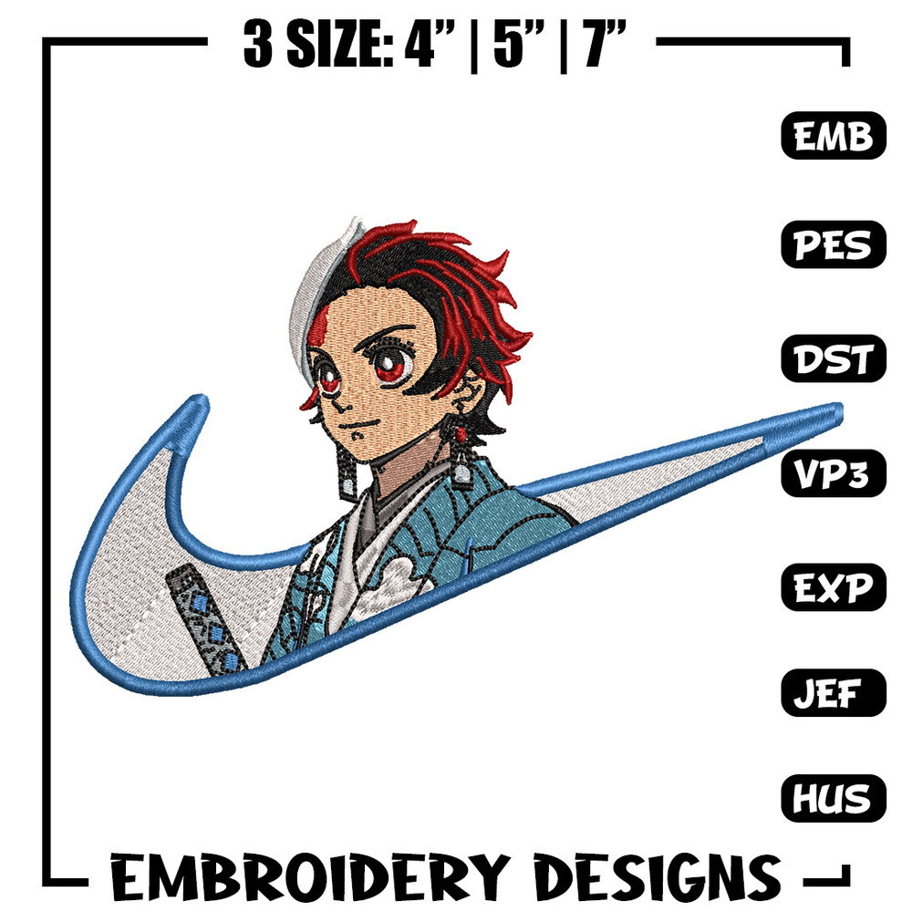 Tanjiro Nike embroidery design, Kimetsu no Yaiba embroidery, Nike design, anime design, anime shirt, Digital download.jpg