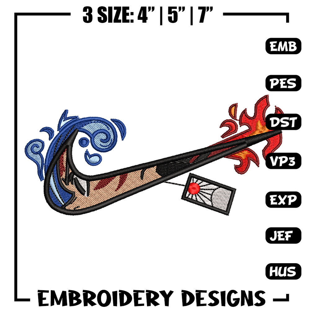Tanjiro nike embroidery design, Kimetsu no Yaiba embroidery, nike design, anime shirt, digital download.jpg