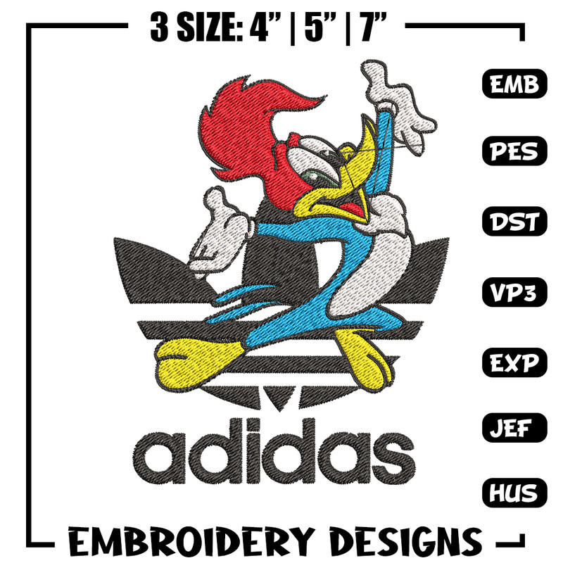 Woody cartoon Embroidery Design, Adidas Embroidery, Embroidery File, Brand Embroidery, Logo shirt, Digital download.jpg