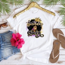 afro woman birthday shirt, african girl birthday queen shirt, birthday queen t-shirt, girls birthday gift shirt, afro bi