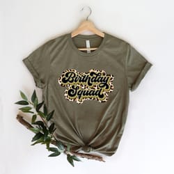 leopard birthday girl tee, birthday party shirts, birthday girl t-shirts, birthday squad t-shirts, birthday team shirt,