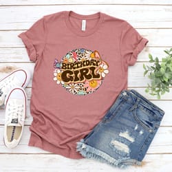 retro birthday girl shirt for birthday gift, retro vintage colors t-shirt retro tee, flower birthday top, birthday t shi