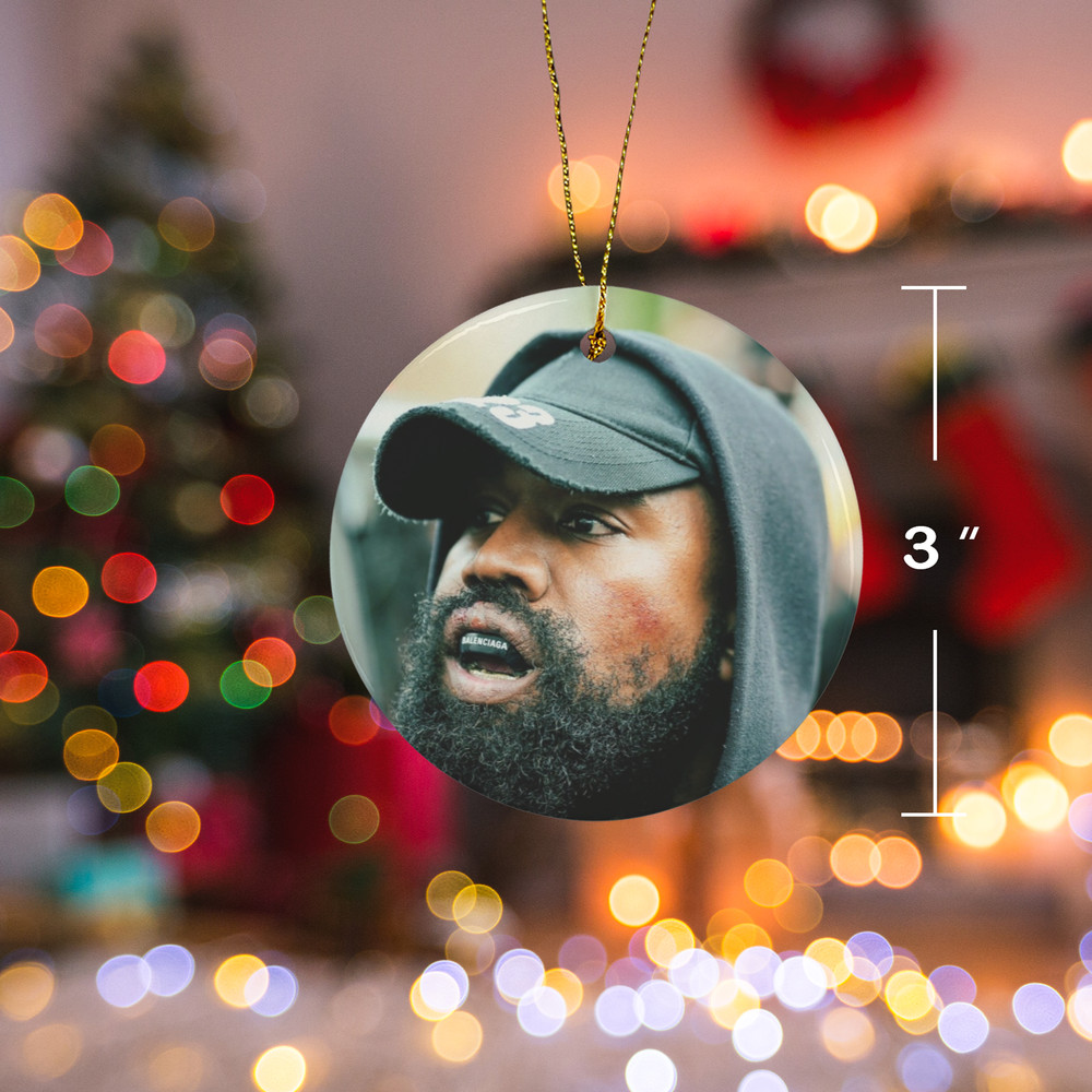 Kanye West Christmas Ornament Ceramic.png