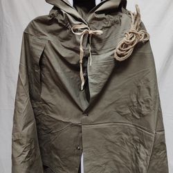 Military Russian Army Soviet Soldiers Cloak Tent Poncho Hooded Rain Coat USSR