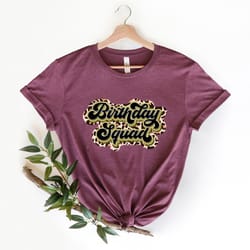 leopard birthday girl tee, birthday party shirts, birthday girl t-shirts, birthday squad t-shirts, birthday team shirt,