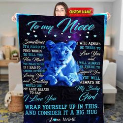 custom to my niece fleece sherpa blanket, christmas blanket gift birthday gift for niece, aunt to niece blanket, aunt gi