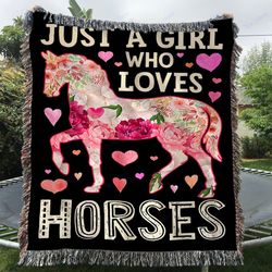 custom woven blanket just a girl who loves horses woven throw blanket - 60x80.jpg