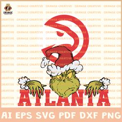Atlanta Hawks NBA Svg Files, NBA Hawks Logo Clipart, Grinch Vector, Svg Files for Cricut Silhouette, Digital