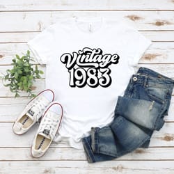 40th birthday gift for woman, vintage 1983 shirt, 40th birthday top, 1983 t-shirt, vintage retro 1983 t shirt, gift for