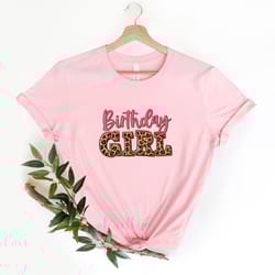 leopard birthday girl shirt, girls birthday shirt, birthday party girl shirt, leopard birthday girl tee, birthday girl g