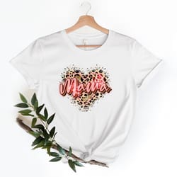 leopard mama heart shirt, mom leopard shirt, gift for mom, gift for her, mothers day, mom life tshirt, mom life t-shirt,
