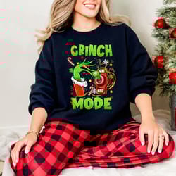the grinch mode christmas sweatshirt for women new year gift, kids christmas sweater, christmas tshirt, christmas t-shir