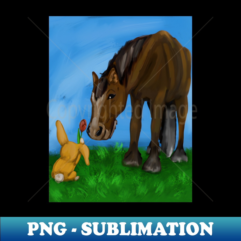 Hors With Rabbit Horse and rabbit - Artistic Sublimation Digital File - Defyi | Inspire ...