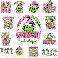 Pink Christmas Grinch Png Bundle, My Day Design Png, Bougie Christmas Png, Christmas Movie Png, That It I'm Not Going