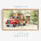 Frame TV Art Vintage Christmas Digital Download Painting Retro Holiday Farmhouse Art Country Xmas Tree Farm Red Truck Watercolor.jpg