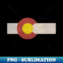 Vintage Colorful Colorado Flag - Decorative Sublimation PNG File - Enhance Your Apparel with Stunning Detail