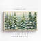 Winter Frame TV Art Vintage Christmas DIGITAL Download Snowy Pine Tree Painting Rustic Holiday Tv Download Green & White Xmas Art.jpg