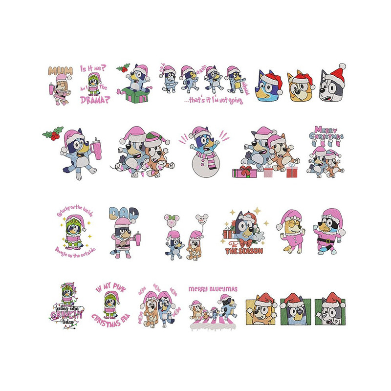 20 Retro Pink Blue Dog Embroidery Bundle2.png