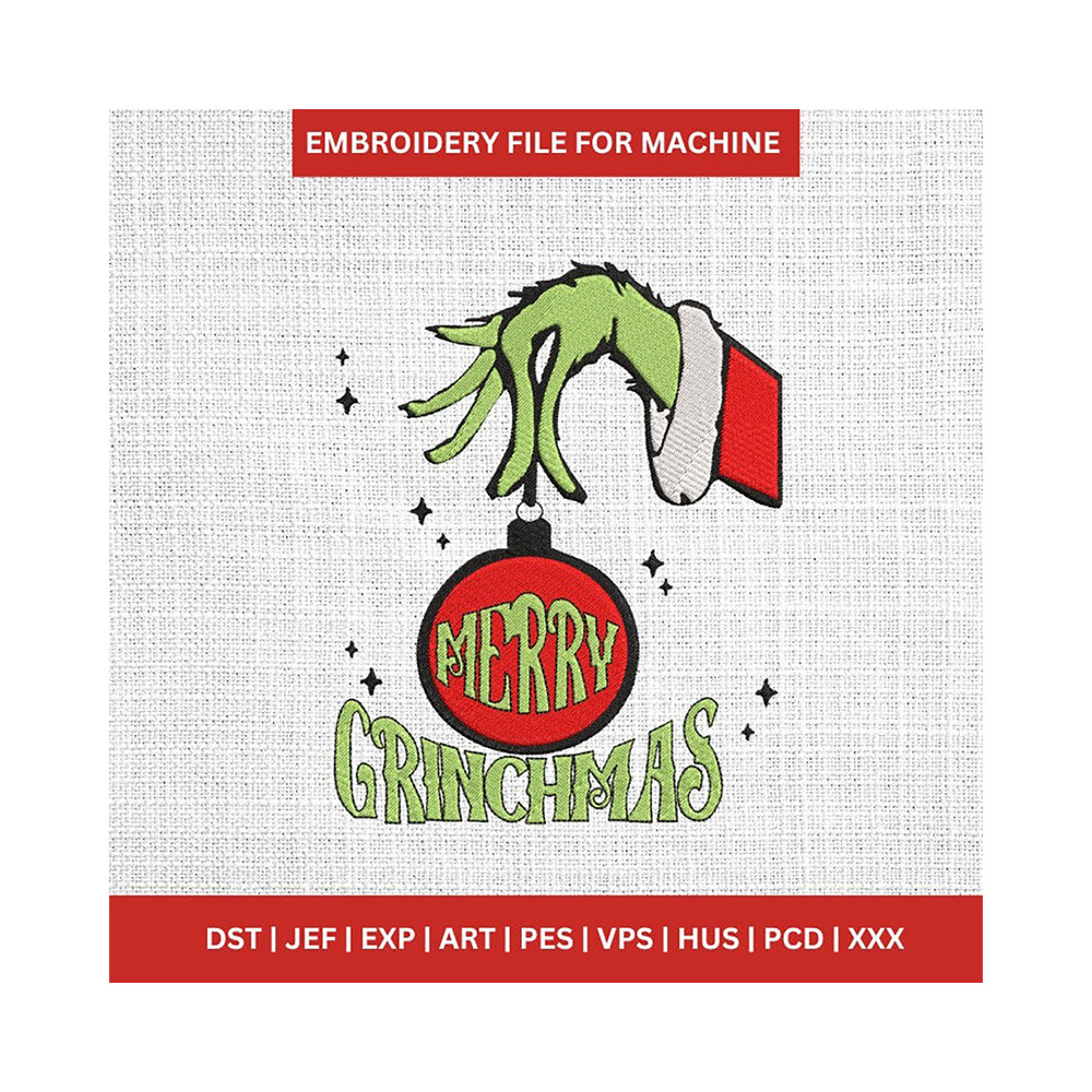 Grinch Embroidery Designs Trendy, The Grinch Embroidery File.png