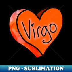 Virgo Star Sign Orange Carnelian Birthstone - PNG Transparent Sublimation File - Unleash Your Creativity