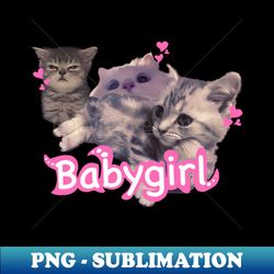 Trio cutie cat babygirl design kawaii - PNG Transparent Sublimation Design - Revolutionize Your Designs