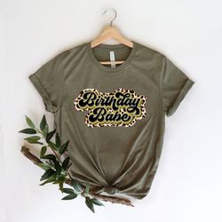 leopard birthday babe shirt, girls birthday shirt, birthday party babe shirt, leopard birthday babe tee, birthday babe g