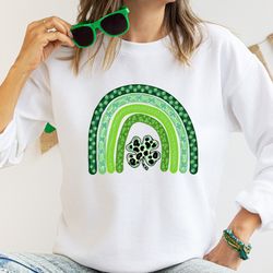 rainbow st patricks day sweatshirt, st patricks day gift, lucky sweatshirt, shamrock sweatshirt, irish sweatshirt, irish