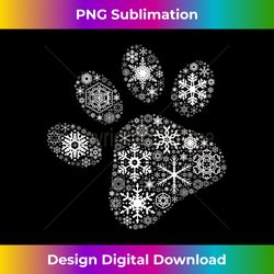 Snowflake Puppy Merry Christmas Gifts - Dog Paw Print - Innovative PNG Sublimation Design - Lively and Captivating Visuals