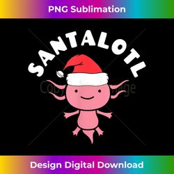 Funny Axolotl Christmas Santa - Santa - Urban Sublimation PNG Design - Access the Spectrum of Sublimation Artistry