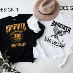 basgiath war college shirt, fourth wing sweatshirt, dragon rider violet sorrengail xaden riorson fantasy book dark acade