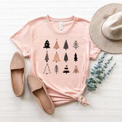 boho christmas trees sweatshirt, christmas shirts for women, cute xmas gift, holiday tee, christmas shirts for women, me