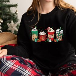 christmas coffee tshirt coffee lover gift worker winter christmas snowman latte gingerbread christmas coffee shirt, wome