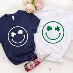 clover shamrock smile st patrick's day shirt, cute lucky shirt, st patricks day sweatshirt, happy st patty's day gift, l