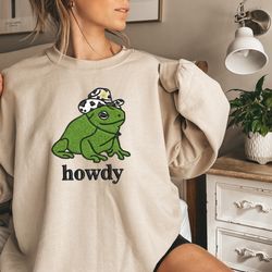 howdy t-shirt, mother's day gift, cute shirt for him, gift for her, frog shirt, howdy frog shirt, frog meme t-shirt gift