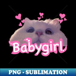 Cutie cat babygirl design kawaii - Decorative Sublimation PNG File - Vibrant and Eye-Catching Typography
