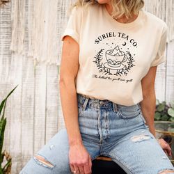 suriel tea co shirt, acotar sweatshirt, bookish shirt, sarah j maas tshirt, a court of thorns and roses shirt, suriel te