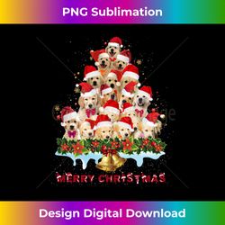 Golden Retriever Santa Hat Xmas Dogs Merry Christmas Graphic Long Sleeve - Luxe Sublimation PNG Download - Crafted for Sublimation Excellence
