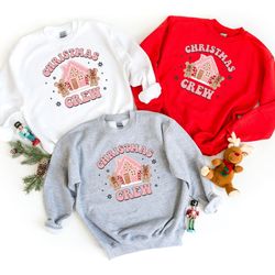 christmas crew gingerbread sweatshirt, xmas gingerbread christmas gift, christmas cookie sweater, holiday sweater, match