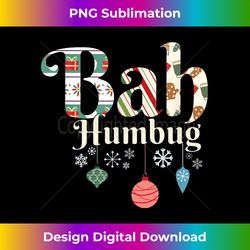 Bah Humbug X-Mas Tree Ornaments Retro Wrapping Paper Look - Vibrant Sublimation Digital Download - Spark Your Artistic Genius