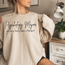 psychology major tshirt, psychology student gift, funny psychology shirt, psych student gift, womens crewneck sweatshirt