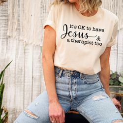 therapist shirt, christian shirt, religious sweatshirt, mental health shirt, jesus lover shirt, faith shirt, jesus thera