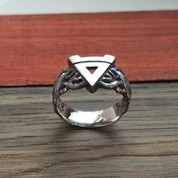 Handcrafted Uruz Rune Ring in Sterling Silver 925: A Symbol of Strength and Protection! North Lover Gift.