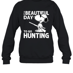 it&8217s a beautiful day snoppy go to fishing hunting crewneck sweatshirt family tee