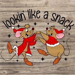 Cute Gus And Jaq Chirstmas Looking Like A Snack SVG File SVG EPS DXF Png