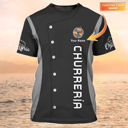 churros 3d custom shirt: unique black churreria lovers uniform - stand out in style!