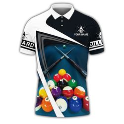 unique customized 3d billiard polo shirt unisex design